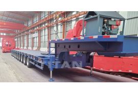 10 Axle Extendable Drop Deck Trailer Transport Wind Tower is ready to ship