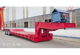 3 Axle 60 Ton Gooseneck Lowboy Trailer is Ready to ship to Cameroon