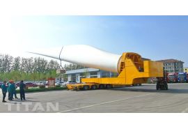 72 Meters Wind Turbine Blade Transport Trailer will be sent to Vietnam after Testing