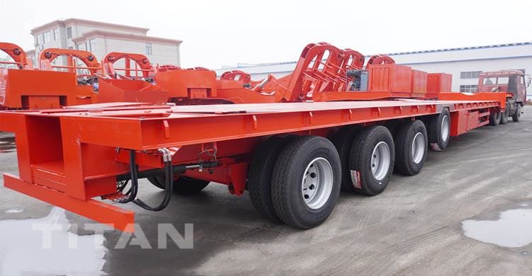 4 axle 58m extendable wind blade trailer