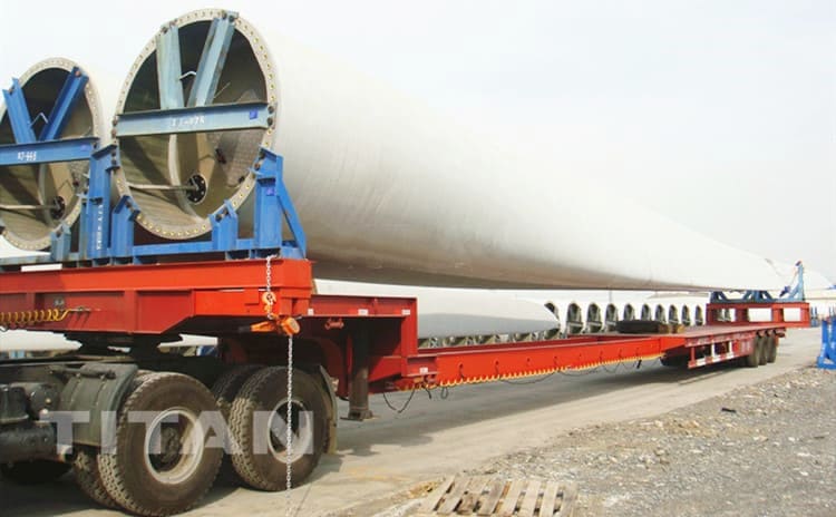 4 axle 58m extendable wind blade trailer