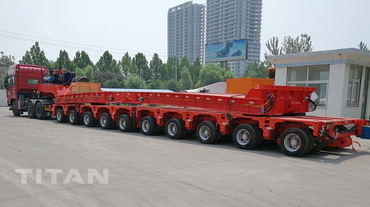 10 Axle Hydraulic Modular Axle Trailer is Ready for Senegal