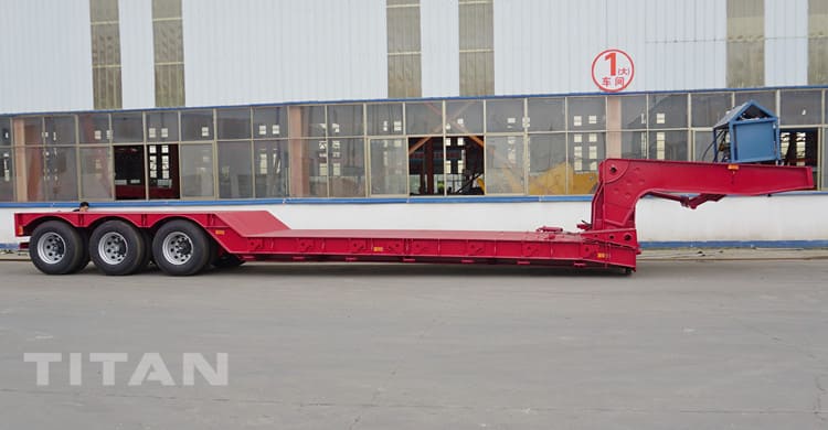 3 Axle 60 Ton Gooseneck Lowboy Trailer is Ready to ship to Cameroon