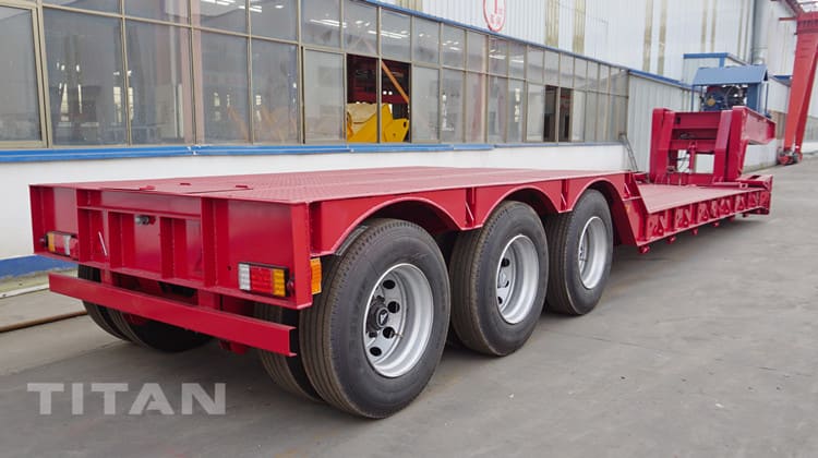 3 Axle 60 Ton Gooseneck Lowboy Trailer is Ready to ship to Cameroon