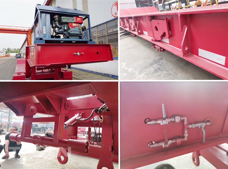 Details of 3 Axle 60 Ton Gooseneck Lowboy Trailer 