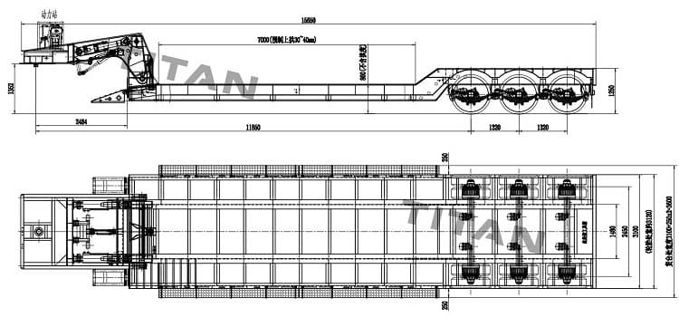 New 80 Ton Detachable Gooseneck Rgn Lowboy Trailer is Ready for Algeria