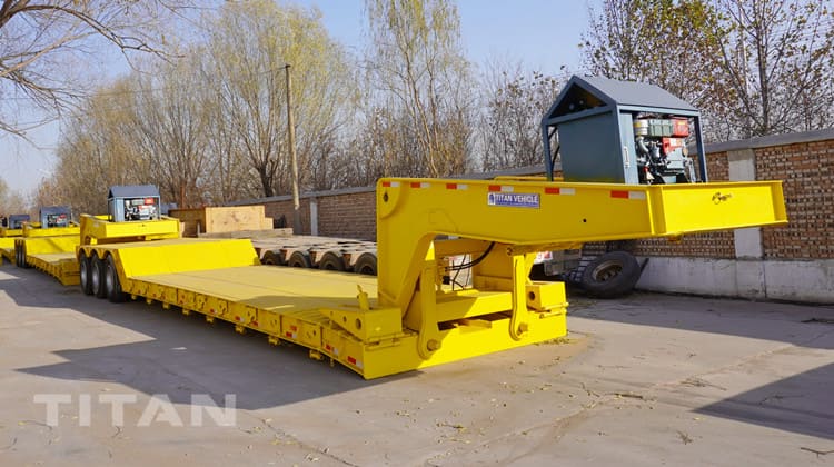 New 80 Ton Detachable Gooseneck Rgn Lowboy Trailer is Ready for Algeria