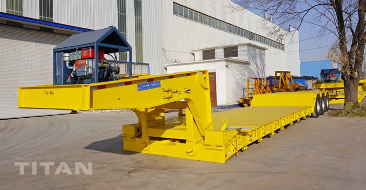 New 80 Ton Detachable Gooseneck Rgn Lowboy Trailer is Ready for Algeria
