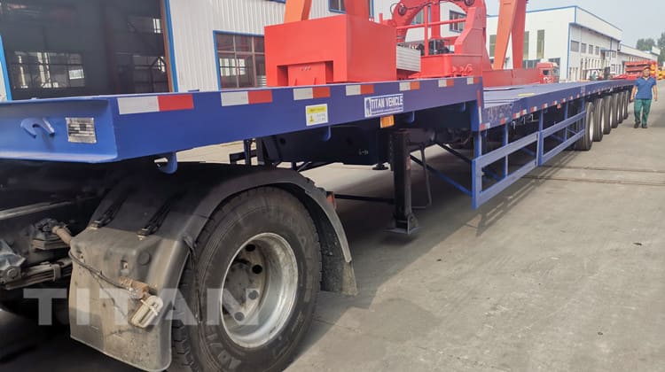 6 Axle 62 Meters Extendable Lowbed Trailer for Sale in Vietnam