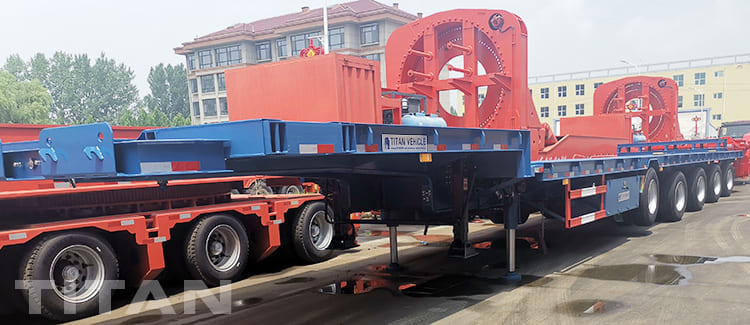 56M Extendable Lowbed Trailer for Sale in Kazakhstan