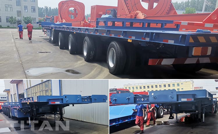 56M Extendable Lowbed Trailer for Sale in Kazakhstan