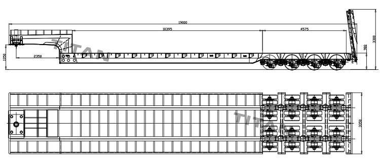 150 Ton Heavy Load Low Bed Trailer for Sale - TITAN Vehicle