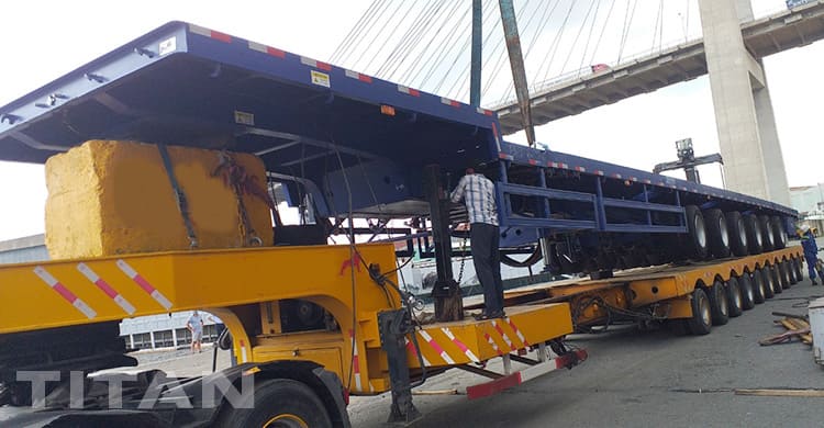 6 Axle Extendable Drop Deck Trailer for Sale in Vietnam