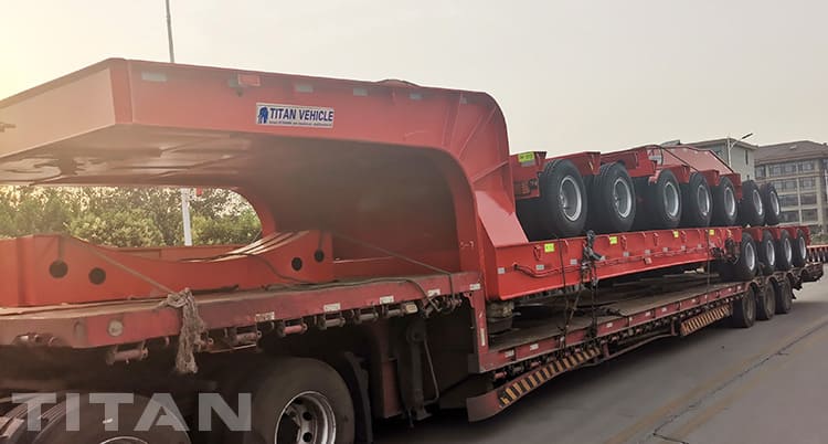 9 Axle Extendable Semi Trailer for Wind Tower Transportation for Sale in Kazakhstan