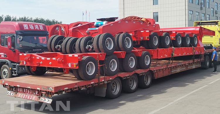 9 Axle Extendable Semi Trailer for Wind Tower Transportation for Sale in Kazakhstan