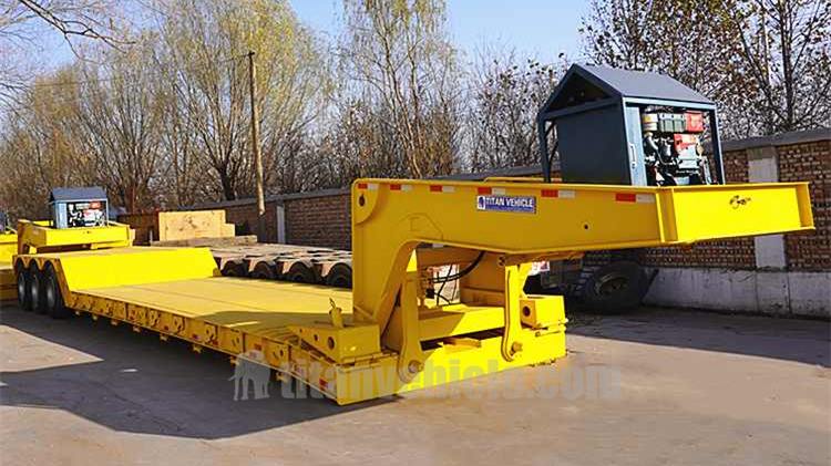 3 Axle 60 Ton detachable gooseneck low bed trailer