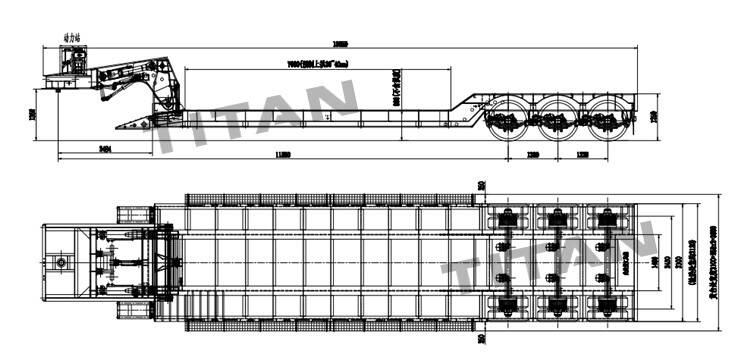 3 Axle 70 Ton Lowboy Trailer For Sale In Uruguay