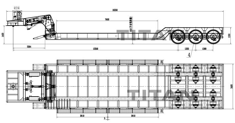 3 Line 6 Axle Lowboy Trailer For Sale In India