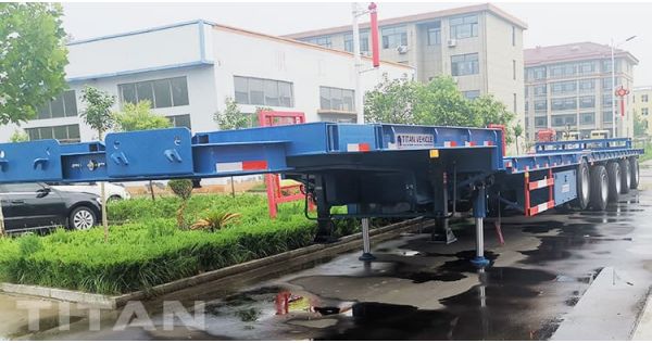 5 Axle 56M Extendable Lowbed Trailer for Sale in Kazakhstan