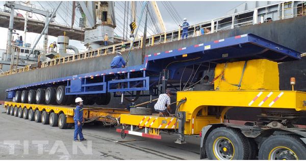 6 Axle Extendable Drop Deck Trailer Customer Feedback from Vietnam